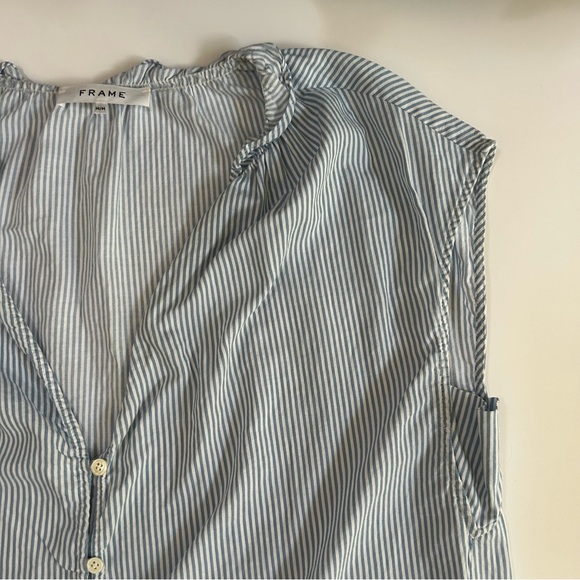 Frame Denim Blue Striped Button Down Shirt - Picture 7 of 10